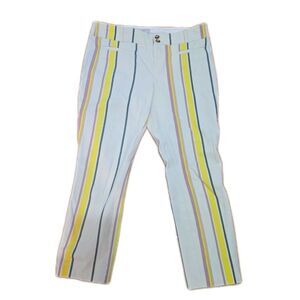 Anthropologie Striped Capri Slim Pants  Size 8